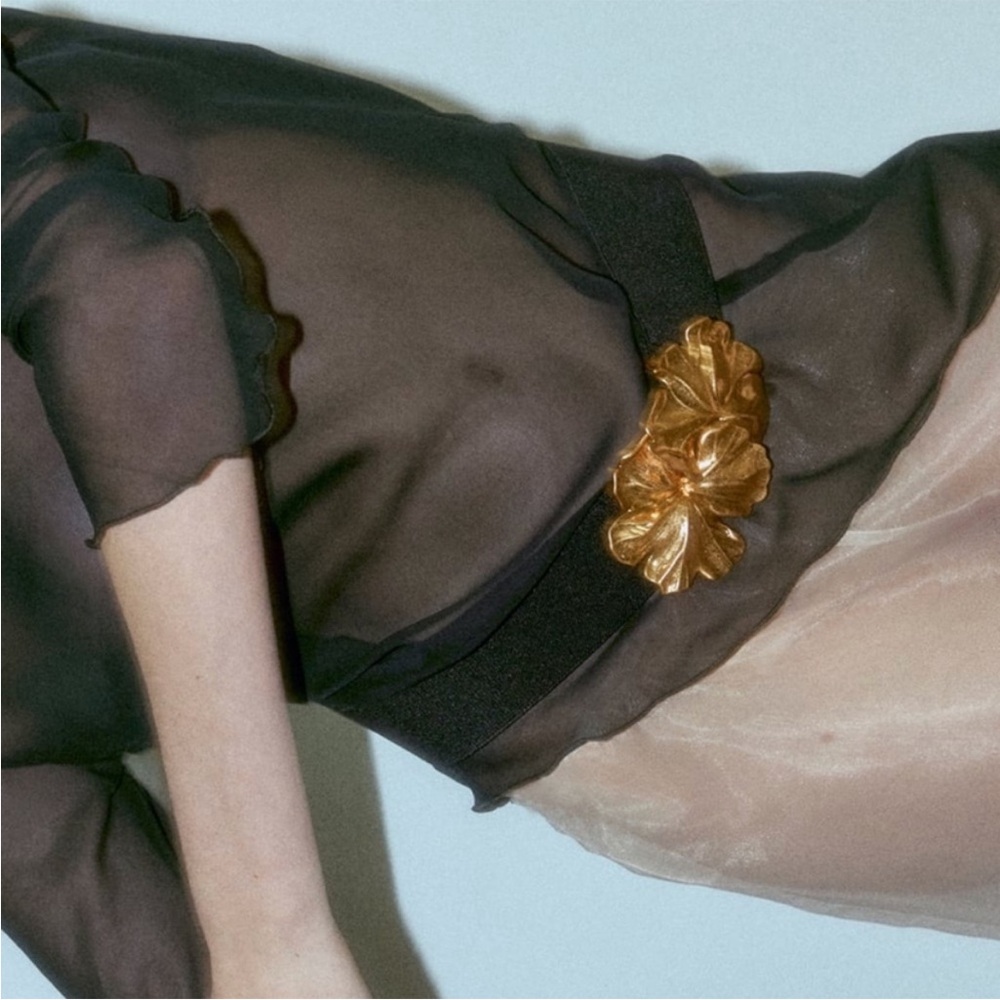 Zara limited edition floral buckle bohemian belt you can’t miss
